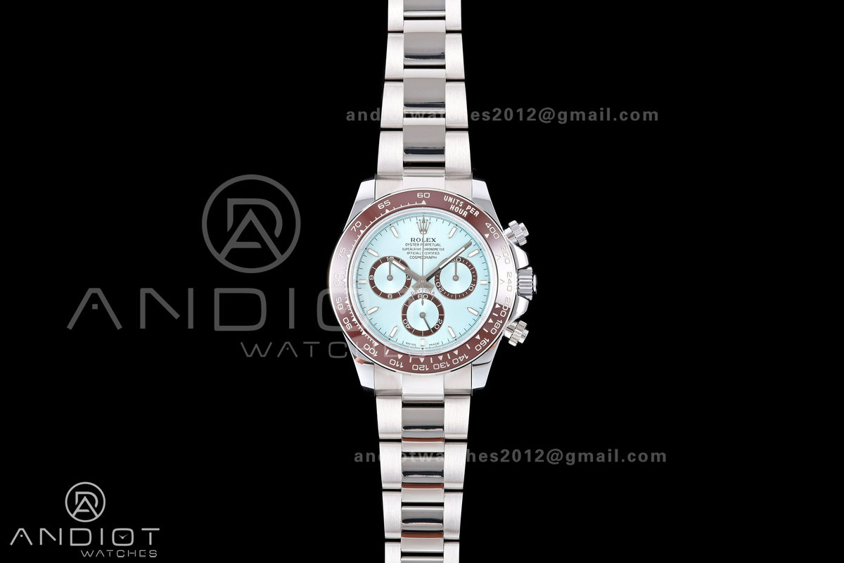 Daytona 126506 QF 1:1 Best Edition Ice Blue Dial on SS Bracelet JH4131 Free Sprung (Weighted)